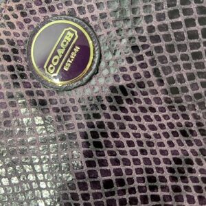 Coach Violet Snakeskin Pouch